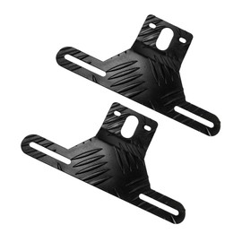 Kewucn 2 soportes de aluminio para matrícula de remolque, soporte para placa de matrícula con orificio de montaje de luz, accesorios universales para coche para la mayoría de remolques, camiones,