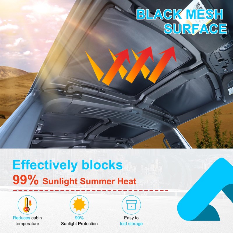 for 2024 2025 Hummer EV Accessories Sun Shade, Won't Sag