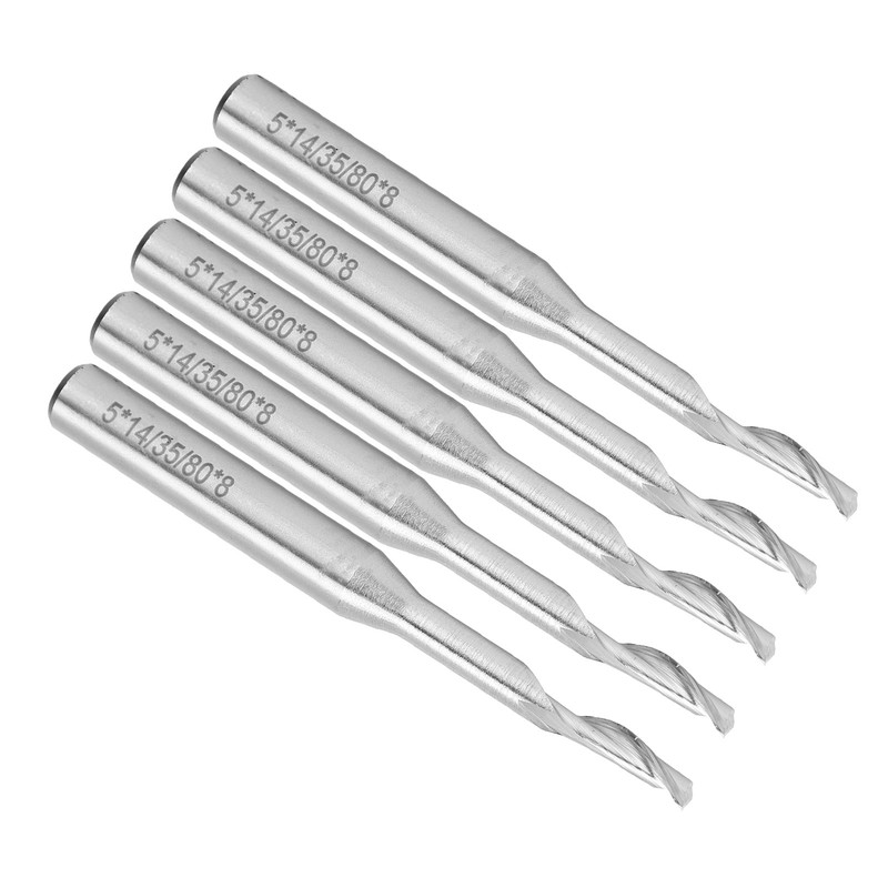 5pcs CNC Milling Machine Engraving Bit Milling Cutter Tungsten Steel