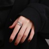Auriselle Anxiety Rings for Women Adjustable Anxiety Stress Rings Open