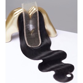 Mlip 2x6 HD Lace Closure Body Wave, 0.10mm Ultra Thin Invisible Swiss Lace, Skinlike Real HD Lace Melt into Skin Perfectly, Pre-plucked Natural Hairline, Raw Indian Human Hair 20 Inches