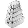Umigy 5 Pcs Stainless Steel Food Containers 550/850/1200/1400/2400 ml Metal