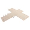 Recliner Chair Cover Thick T Shape Beige Anti Slip Reversible