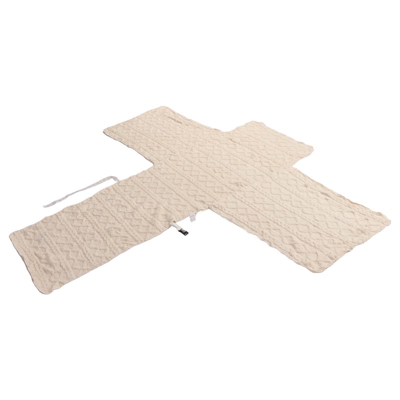 Recliner Chair Cover Thick T Shape Beige Anti Slip Reversible