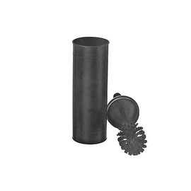 Metal Toilet Brush Holder Black, Bathroom Accessories, Black, Metal, 3.66 x 3.66 x 3.75