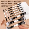 MAANGE Set de Brochas de Maquillaje, 10PCS Brochas para Maquillaje