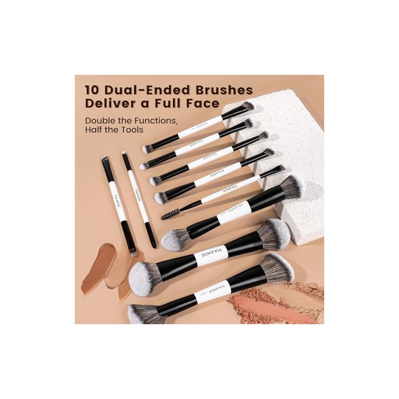 MAANGE Set de Brochas de Maquillaje, 10PCS Brochas para Maquillaje