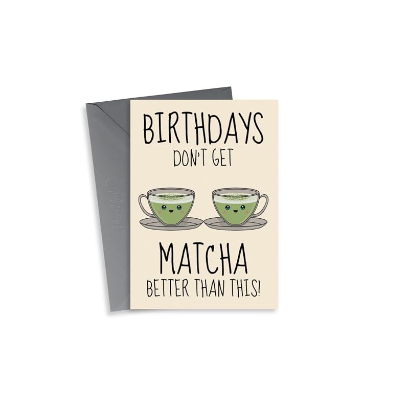 Cute Birthday Card - For Her - Matcha Pun