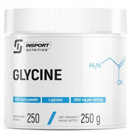 L-Glycin Pulver | Reines Glycin für Nerven, Schlaf & Entspannung | Ideal bei Stress & Muskelregeneration | Veganes Aminosäure-Supplement | INSPORT