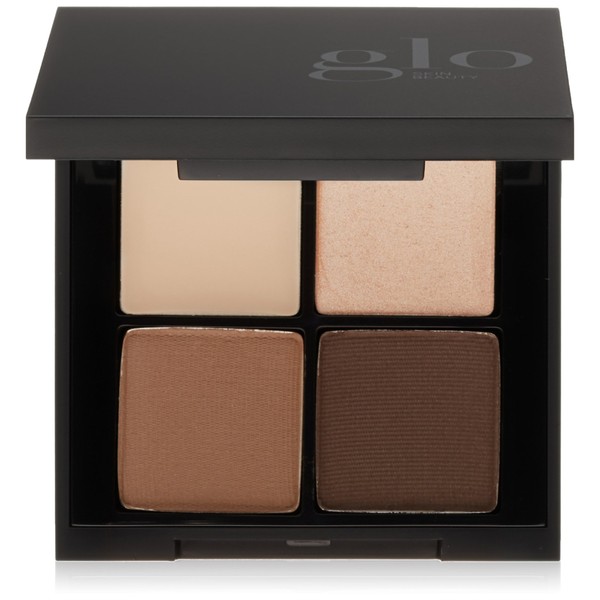 Glo Skin Beauty Brow Quad in Brown - Eyebrow Filler Powder Palette, 2 Shades - Cruelty Free