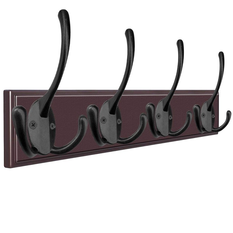 IBosins 6 Pack Big Heavy Duty Three Prongs Coat Hooks
