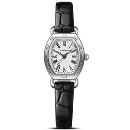 LN LENQIN Women's Retro Style Watch Lightweight and Luxurious Watch with Leather Strap, Black / silver / white