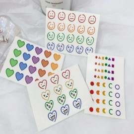 Temporary Tattoo Stickers for Masks Sticker Tattoo 1 Tattoo Sticker - Color Hearts 26ea