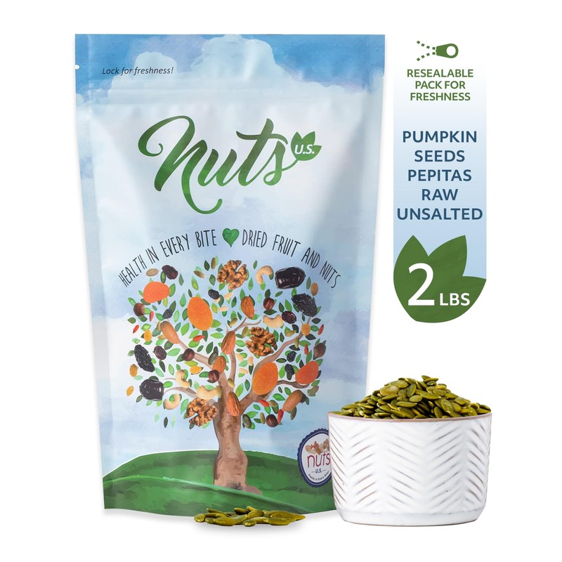 NUTS U.S. - Pumpkin Seeds (Pepitas) | Raw and Unsalted