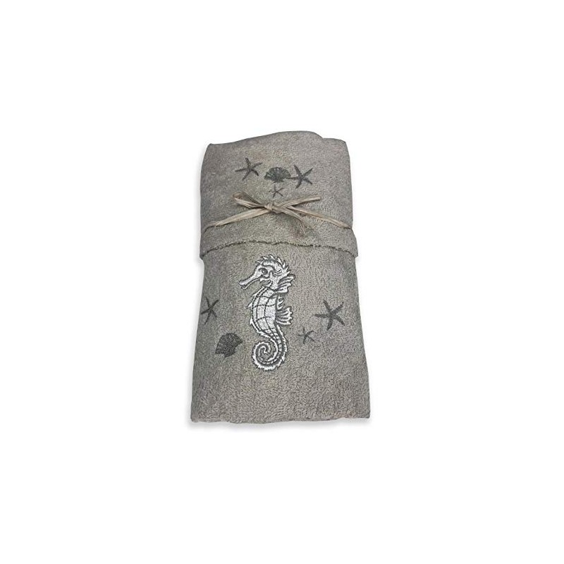 tex family Sea Seahorse Towel Set Taupe