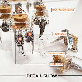 MINELEVEN Pet Fur Memorial Jar,Fur Keepsake,Dog Memorial Jar, Loss of Pet Gifts,Rainbow Bridge Gift,Urn Memorial Gift,Dog Memorial (Pet Fur Memorial Jar 10pcs)