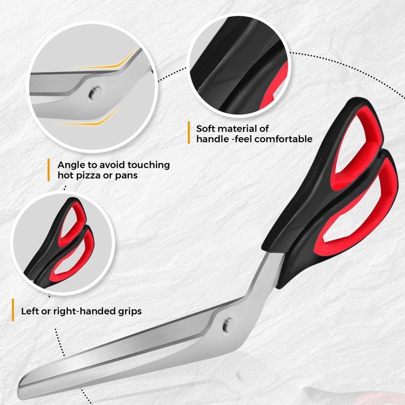 Detachable Pizza Scissors Pizza Cutter with Sharp Stainless Steel Blade