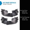 TRQ Front Inner Fender Liner Set Compatible with 2010-2013 Hyundai