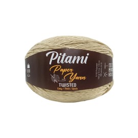 Paper Raffia Yarn Twisted 1 Strands Kraft Paper Yarn Raffia Yarn Soft Raffia Ribbon Yarn Polyester Yarn for Crochet DIY Weaving - Total Length 170 m (180 yds 150 gr) Thick Thread