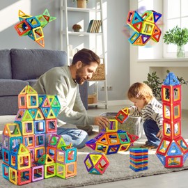 Magnetic Building Blocks 38 Pieces Magnetic Toy Magnets Children Magnetic Toy from 3 4 5 6 7 8 Years Boys Girls Children's Toy Magnetic Building Blocks Magnetic Game Christmas Birthday Gift