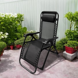 Outdoor Zero Gravity Recliner Chair - Patio Lounger w/Ergonomic Locking System