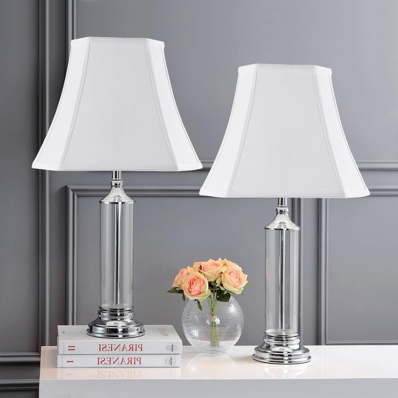 PIKOPIKO Rectangle Lamp Shade, (6×8)×(11×14)×11"Pure White Linen Lampshade for Table