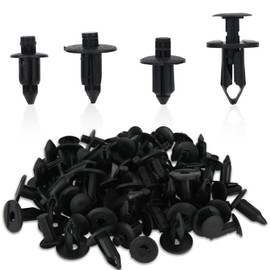 BOXOB 120pcs Plastic Fender Liner Clips Body Rivets, 4 Styles Push Pins Compatible with UTV ATV Motorcycle M7 and More Fairing Bolt Kit Fasteners Clips Accessories for Polaris Yamaha Suzuki Kawasaki