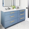Redunest Cabinet Pulls Gold Cabinet Handles Square Drawer Pulls, 50