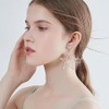 Non-Pierced Double Star Cuff Clip-On Earrings | Hollow Star Drop