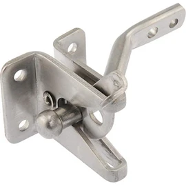 Hardware Essentials 853340 Universal Gate Latch Stainless Steel, 1 Piece, 1.87 x 3.75 x 7.5 inches | Stainless steel, self-latching with security bar, fits right or left hand gates, for pet gates or outdoor gates