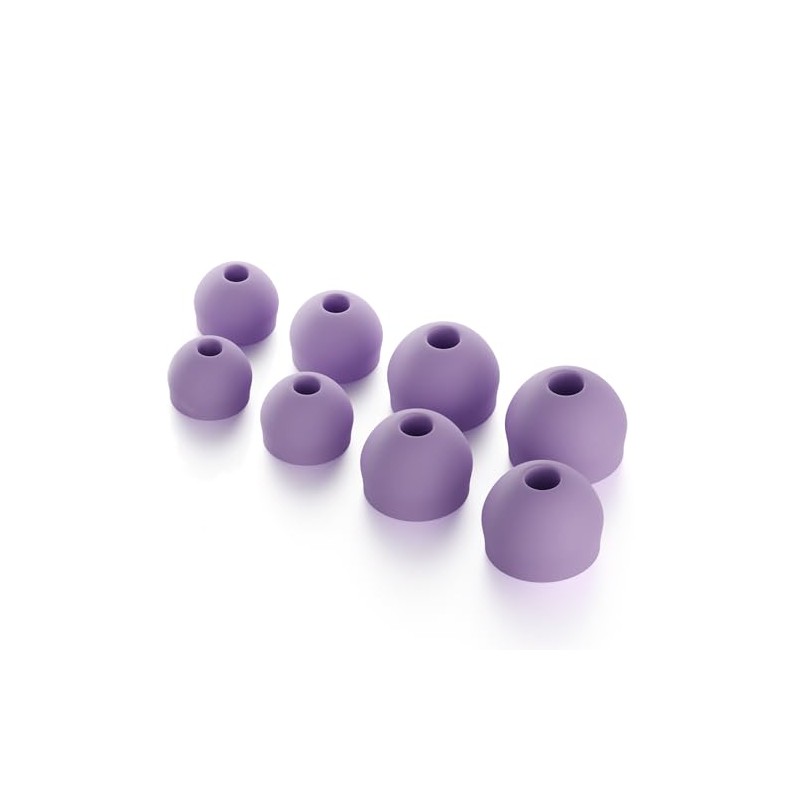 CURVD Earplug Tips Replacement Set, 4 Pairs XS/S/M/L, Noise Reduction