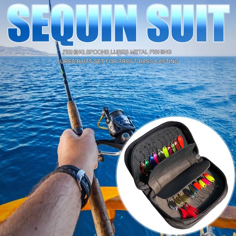 Trout Spoon Set, Artificial Bait Spinner Blinker Set, Fishing Bait