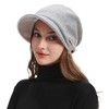 ZLYC Women Slouchy Beanie with Short Visor Brim Double Layer