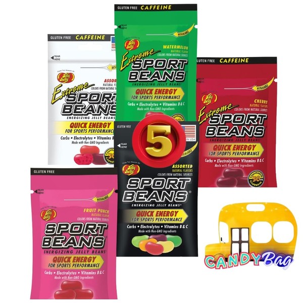 (PACK OF 5) Jelly Beans Extreme - Carbs, Electrolyte, Vitamins