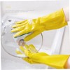 SAFIGLE 1 Pair Latex Scouring Pad Gloves for Housework Reusable