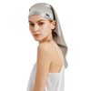 LILYSILK Silk Sleep Cap 100% Mulberry Silk 19 Momme Long Silk Bonnet for Curly Hair, Night Cap for Sleeping, Silk Hair Wrap for Women Silvergray