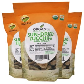 McCabe Organic Sun-Dried Zucchini - Organic Dehydrated Zucchini | Rich with Fiber & Minerals | USDA and CCOF Certified | Product of USA | 100g Pack of 3