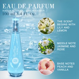 Hybrid & Company Women Cool Ocean Eau De Parfum Vaporisateur Natural Spray 3.4 Fl Oz