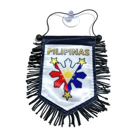 Filipino Edition Philippines Flag Car Rearview Home Wall Door Window Mirror decoration Accessory - Stars Design for Home and Car Decor!