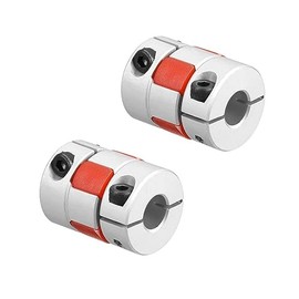 TA-VIGOR 2pcs 8mm to 8mm Shaft Coupling, L25 x D20 Flexible Clamp Jaw Shaft Coupling, Flexible Beam Shaft Coupler Joint Connector for 3D Printer,DIY Robots, CNC Machine,Motor Accessories