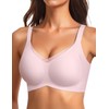 Vertvie Plus Size Full Coverage Wireless Supportive Comfortable Bra Back
