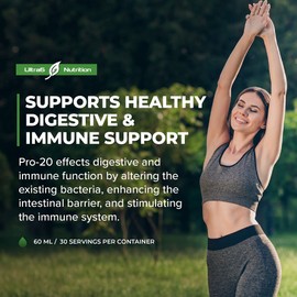 Ultra6 Nutrition Probiotics for Women, Men and Kids - 20 Strain Liquid Probiotic Supplement for Digestive & Gut Health