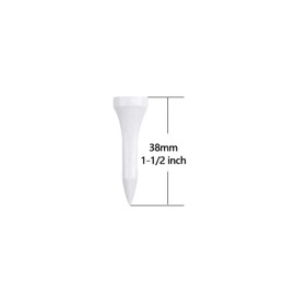 Zivisk Wooden Golf Tees 1-1/2" 100 Count 38mm White