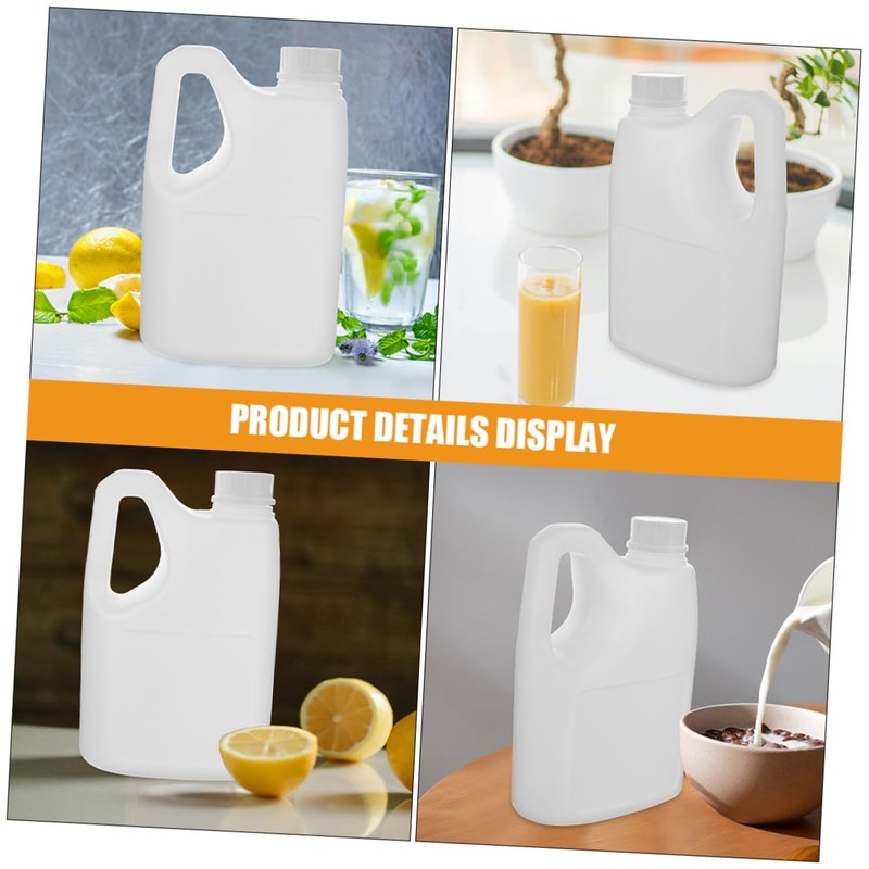 HOLIDYOYO 2pcs Juice Bottles with Handle Containers for Juice Syrup
