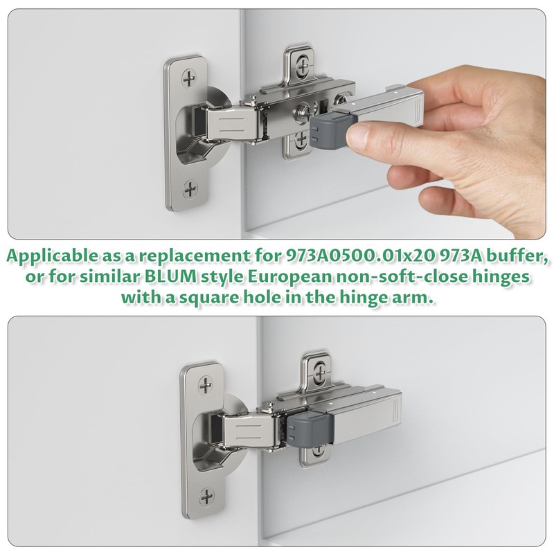 Cabinet Hinge Damper(Pack of 5),Straight Arm Full Overlay Hinge for