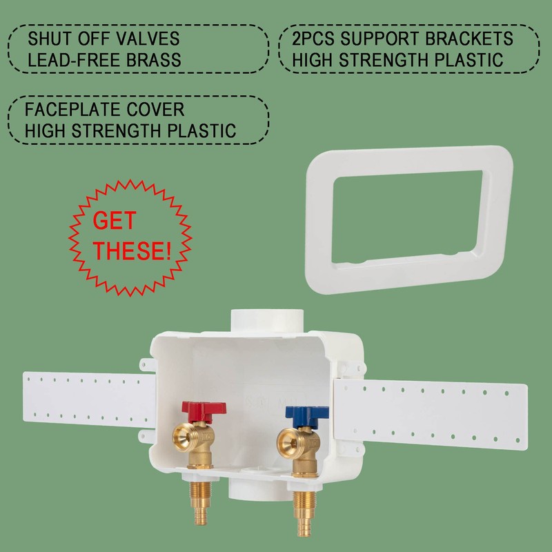 Lingmfg Washing Machine Outlet Box Sweat Thread with 2 inch