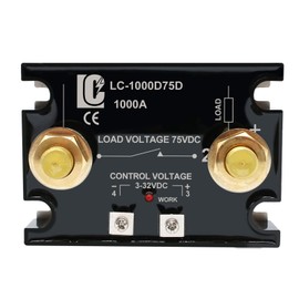 1000a DC Motor Switch,Solid State Relay Input(3-32VDC);Output:(5-75 VDC);Voltage DC to DC;Voltage DC; Relay for Motor High Current Controller brushless