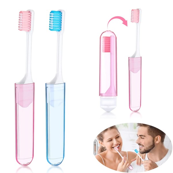 Travel Toothbrush Foldable Mini Toothbrush Foldable Travel Toothbrushes Foldable Toothbrush Portable Soft Toothbrush Mini Travel Toothbrush Camping Toothbrush for Adults Children Travel Business Trip