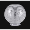 B&P Lamp® Supply 8" Five-Scene Clear & Etched Glass Gas