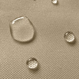 GeeComfy Waterproof Canvas Fabric by The Yard 58" W 600D Upholstery Polyester Material Indoor Outdoor Water Resistant Fabric for Chair Cushion Furniture Cover Sewing DIY Cloth, 5 Yards Khaki